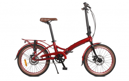 20" Велосипед HOGGER EVOLUTION TOWN-7, MD, рама алюминий, складной, 7-ск, красный